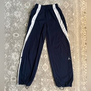 Air Jordan Track Sweat Pants Navy Blue and White Mens Small